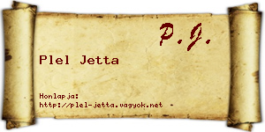 Plel Jetta névjegykártya